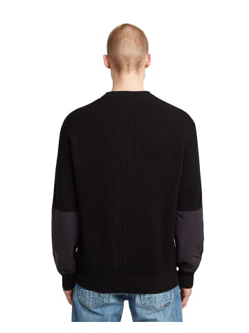 G-Star Raw Woven Mix Knit Pullover dk black