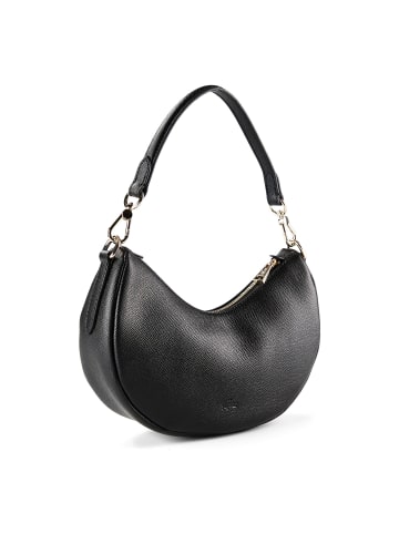 Lacoste Core Essentials Champs Elysees Schultertasche S Leder 24 cm in noir