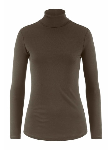 Hessnatur Softrib Longsleeve in vintage oliv
