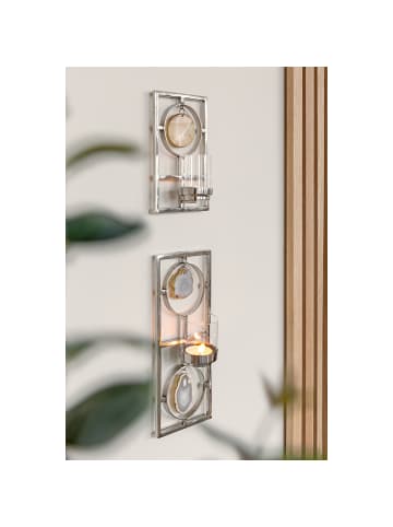 Fink Wandleuchter Pietra silberfarben - (H) 26 cm