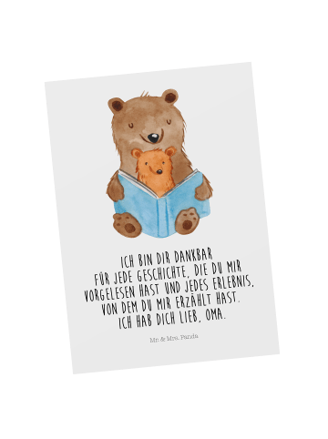Mr. & Mrs. Panda Grußkarte Bären Buch mit Spruch in Weiß