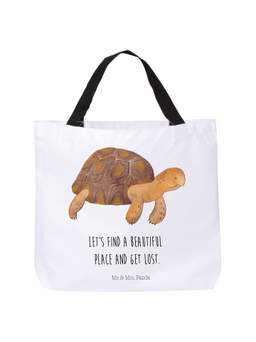 Mr. & Mrs. Panda Shopper Schildkröte MHerzieren mit Spruch in Weiß