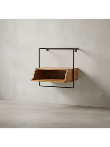 KADIMA DESIGN Nachtkonsole für Wandmontage 44x45x35 cm Nachttisch Massivholz,