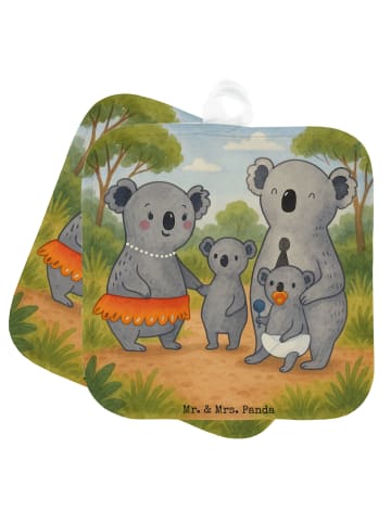 Mr. & Mrs. Panda Ofenhandschuhe Koala Familie Design ohne Spruch in Weiß