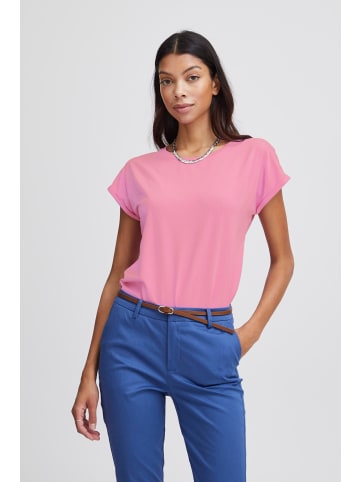 b.young Shirt Kurzarm Rundhals Sommer Top in Pink