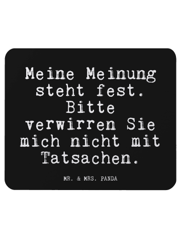 Mr. & Mrs. Panda Mauspad Meine Meinung steht fest.... mit Spruch in Schwarz