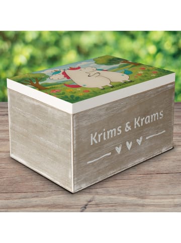 Mr. & Mrs. Panda Box Einhörner Umarmen Design ohne Spruch in Weiß