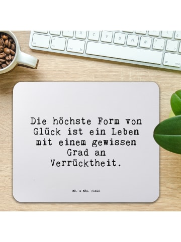 Mr. & Mrs. Panda Mauspad Die höchste Form von... mit Spruch in Aquarellblau