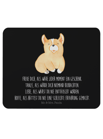 Mr. & Mrs. Panda Mousepad Corgie mit Spruch in Schwarz