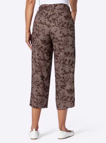 Sieh an! 7/8-Freizeithose in dunkeltaupe-schoko-bedruckt