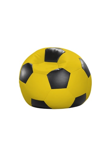 Linke Licardo Fußball-Sitzball Kunstleder gelb/schwarz Ø 90 cm in gelb/schwarz