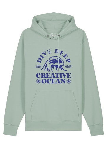 wat? Apparel Sweatshirt Creative Ocean in Aloe