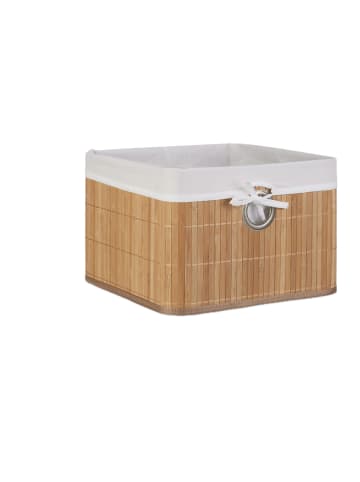 relaxdays 2 x Aufbewahrungskorb in Natur- (B)31 x (H)20 x (T)31 cm