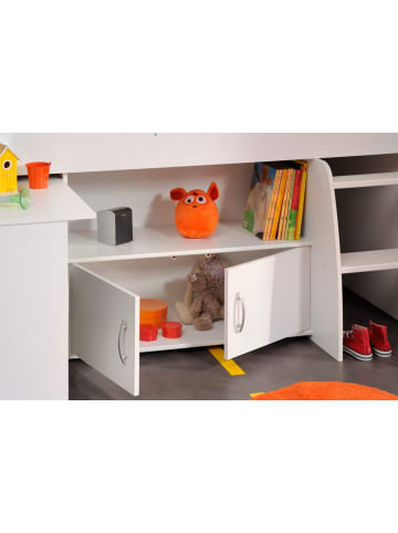Parisot Kinderzimmer weiß, Komplett-Set 2-teilig mit Stauraumbett, Kommode