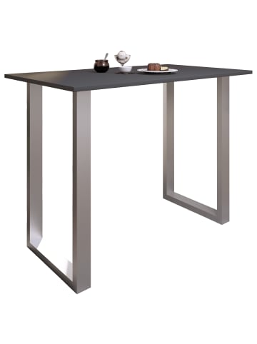 VCM  Holz Bartisch Stehtisch Tisch Tresen Xona 140x80 in Silber / Anthrazit