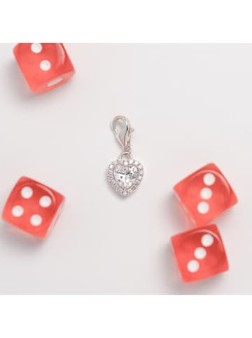 Thomas Sabo Charm Herz in silber, weiß