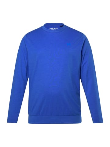 Men Plus Kurzarm T-Shirt in kobaltblau