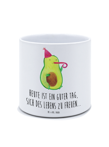 Mr. & Mrs. Panda XL Blumentopf Avocado Feier mit Spruch in Weiß