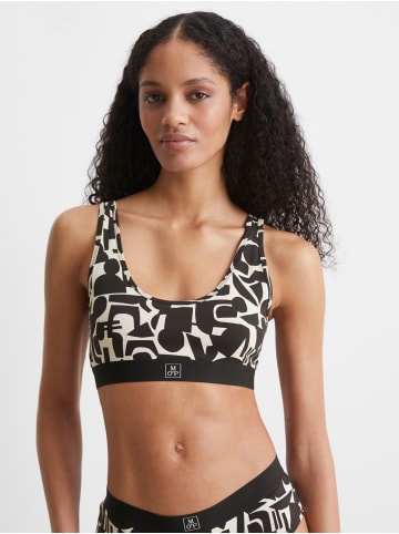Marc O'Polo Bügelloser BH Essentials in black/white cotton print