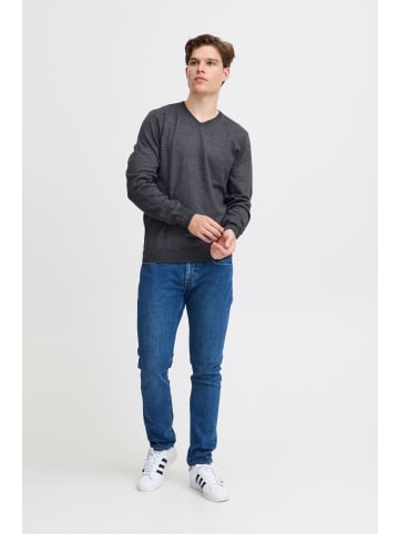 BLEND Strickpullover BHBRUTON V-neck 20717955 schicker Strickpullover mit V-Ausschnitt in Schwarz
