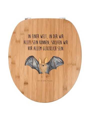 Mr. & Mrs. Panda klo deckel Fledermaus Flügel mit Spruch in Braun