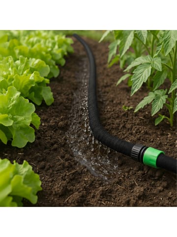 relaxdays Tropfschlauch in Schwarz - 100 m