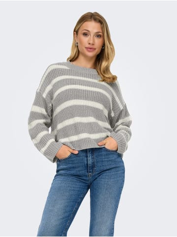 JDY Pullover 'Justy Stripe' in Grau