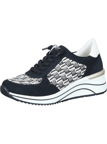 remonte Schnürschuhe in schwarz/schwarz-crema/porzellan