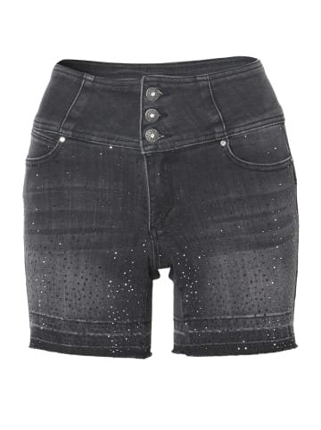 KOROSHI HOSE KURZE JEANS in schwarz