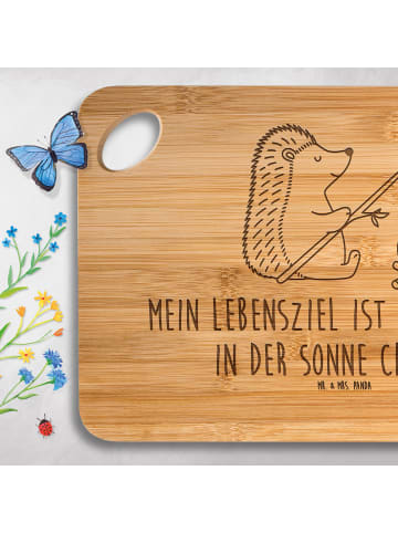 Mr. & Mrs. Panda Servierbrett Igel Grillen mit Spruch in Braun