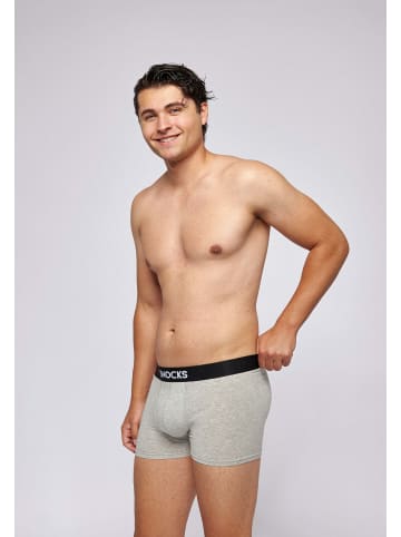 SNOCKS Boxershorts aus Bio-Baumwolle 6 Stück in Grau