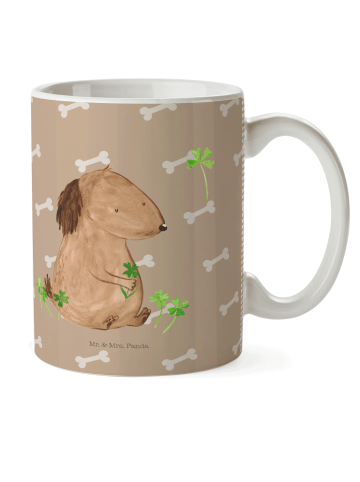 Mr. & Mrs. Panda Kindertasse Hund Kleeblatt ohne Spruch in Hundeglück