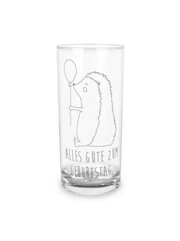 Mr. & Mrs. Panda Wasserglas Igel Luftballon mit Spruch in Transparent
