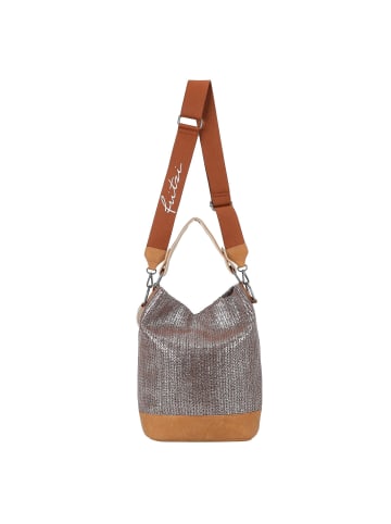 Fritzi aus Preußen Limited Painted Straw Schultertasche 27 cm in nut