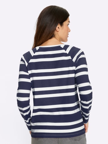 Sieh an! Streifenshirt in marine-weiß-geringelt