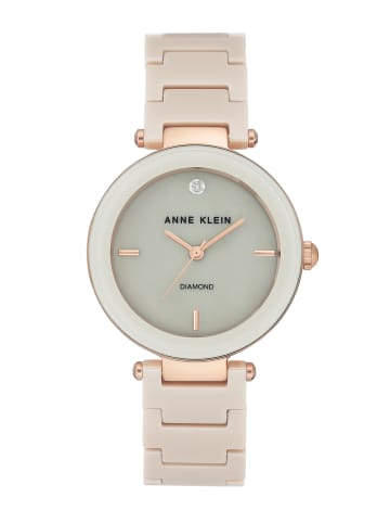 Anne Klein Keramikuhr Ceramic Dreams in grau perlmutt / rosegold