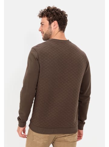 Camel Active Sweatshirt mit Diamant Steppung in Braun