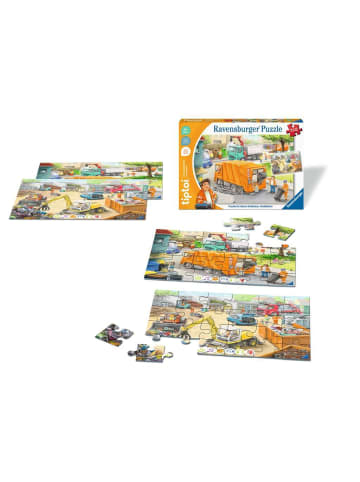 Ravensburger Beschäftigungsspiel Puzzle 12 Teile tiptoi® Puzzle für kleine Entdecker: Müllabfuhr - 2x12 Teile Ab 3 Jahre in bunt