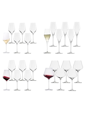 Stölzle 24er Set Wein- und Sektgläser Quatrophil in Transparent – in transparent