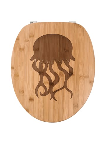 Mr. & Mrs. Panda WC Sitz Aus Holz Qualle ohne Spruch in Transparent