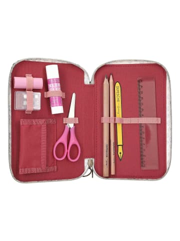 Depesche 3-Fach Federtasche LEOHEART mit Schleifen TOPModel in Rosa 7,5 x 13 x 20 cm in rosa