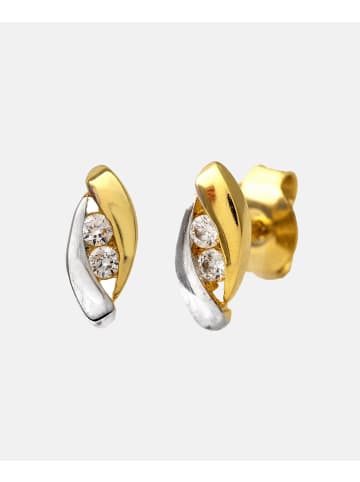 Vanlere Ohrstecker aus 375 Gelbgold mit Zirkonia