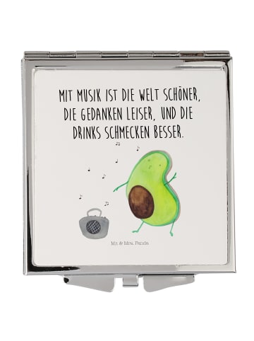 Mr. & Mrs. Panda Schminkspiegel Avocado Tanzen mit Spruch in Weiß