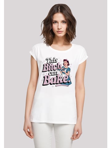 F4NT4STIC T-Shirt Vintage Pin Up Bäckerin in weiß