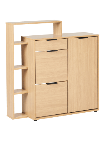 Beliani Schuhschrank MIRANI in Braun - (W) 98 x (H) 100 x (L) 29 cm