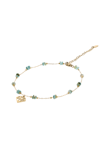 grassland Women Bracelet With Lobster Clasp in Gold Turquoise