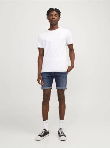 Jack & Jones Shorts Regular Fit Used Look Knopfleiste in Dunkelblau