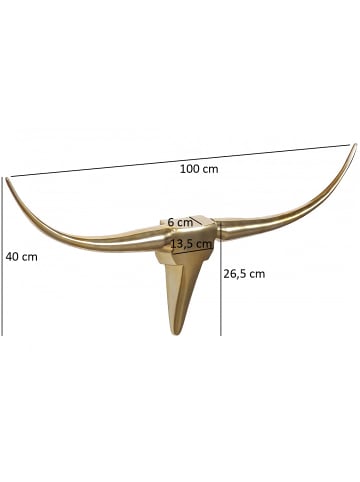 FineBuy Geweih in Gold / Aluminium / 100x6x40