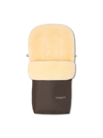 Hofbrucker Lammfell-Fußsack Putzi für Kinderwagen und Buggy in Braun
