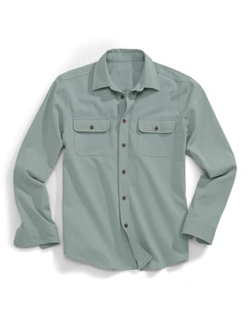 John Devin Langarmhemd in salbei